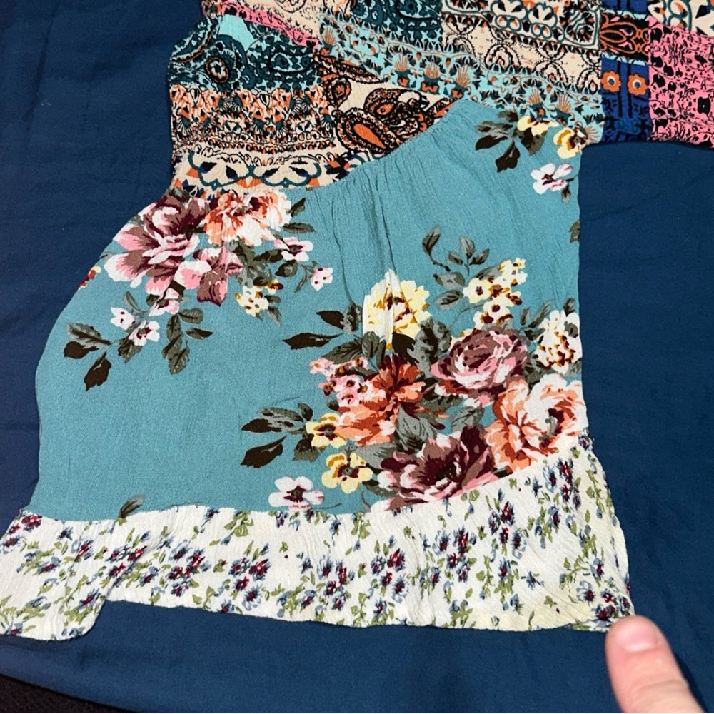 Umgee M Floral Patchwork Open Lightweight Cardiga… - image 8